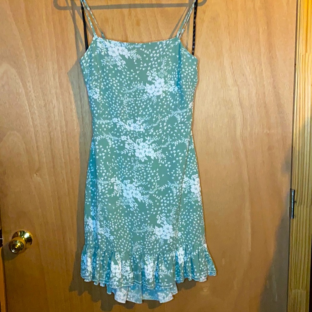 Misguided Green Tie Dress